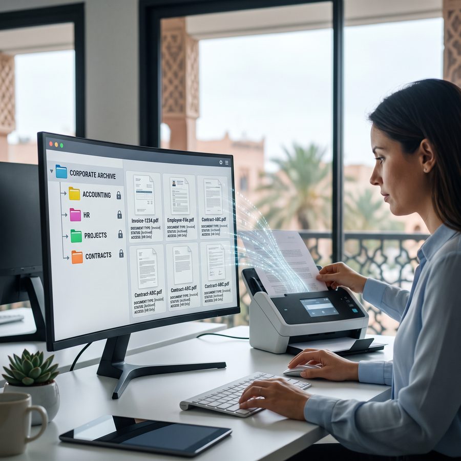 Gestion Électronique de Documents : dématérialisation, classement et archivage numérique sécurisé de vos documents.