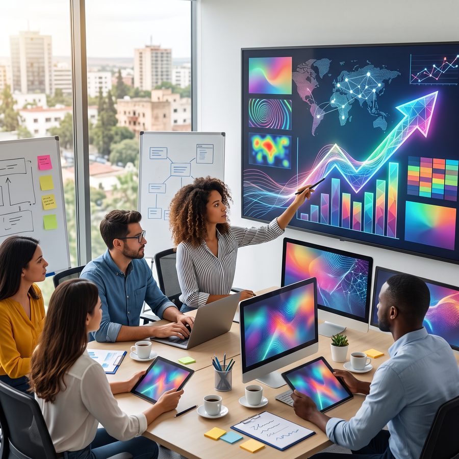 Stratégie digitale globale : positionnement, SEO et croissance de votre visibilité en ligne.